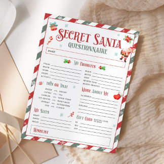 Secret Santa Julklappsutbytesenkät