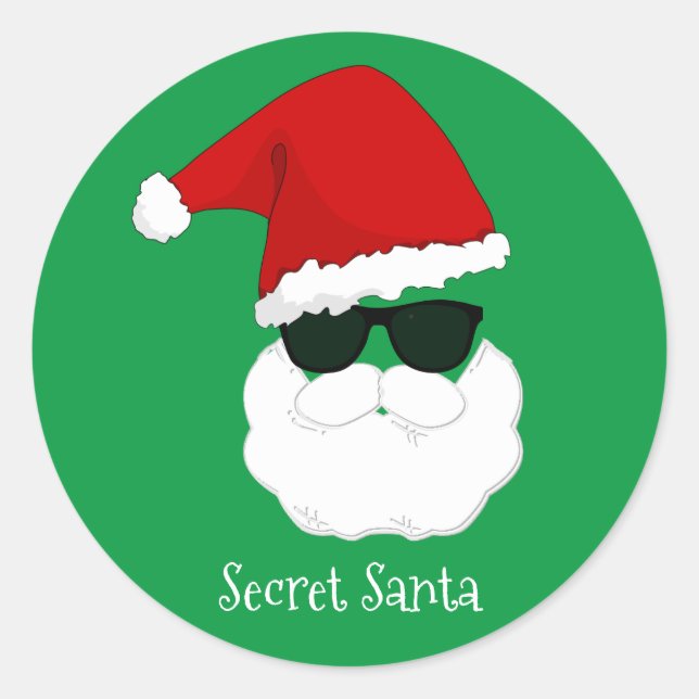 Secret Santa Runt Klistermärke (Framsida)