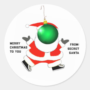Secret Santa Runt Klistermärke