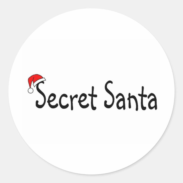 Secret Santa Runt Klistermärke (Framsida)