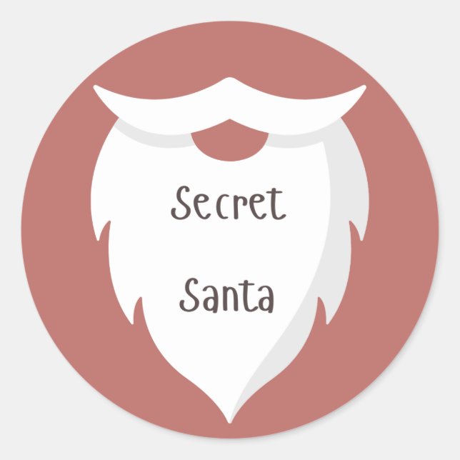 Secret Santa Runt Klistermärke (Framsida)