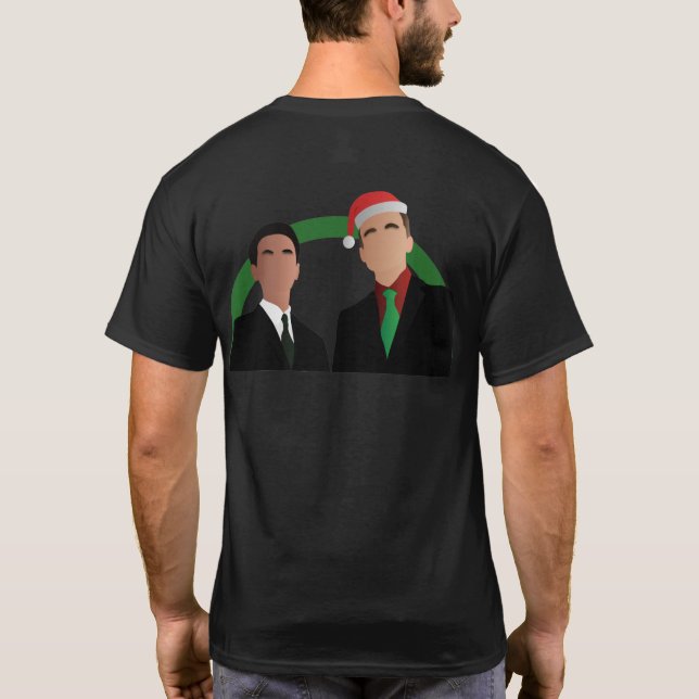 Secret Santa Vector Shirt T Shirt (Baksida)