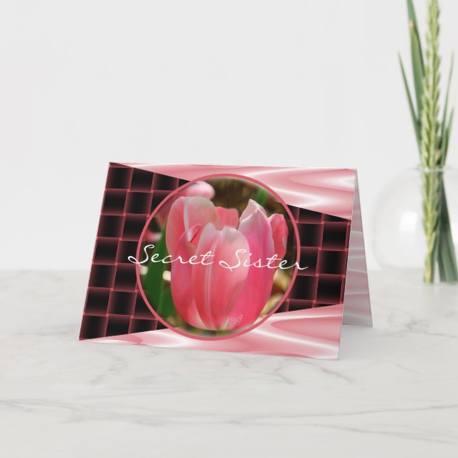 Secret Sister Tulip Card-5-anpassa valfri tillfäll Kort (Framsida)