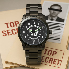 Secret Squirrel Protecting Your Nuts Personalized Armbandsur