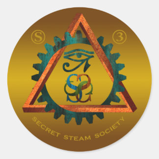 Secret Steam Society Sticker Runt Klistermärke