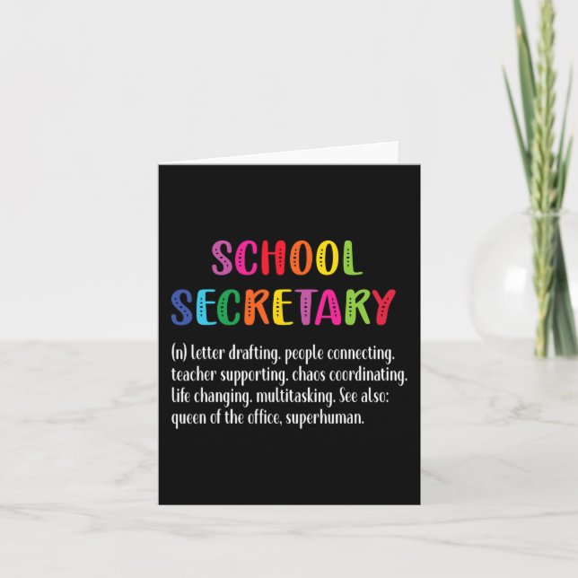 Secretary Definition School Secretary Square Kort (Framsida)