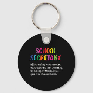 Secretary Definition School Secretary Square Nyckelring