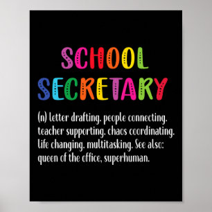 Secretary Definition School Secretary Square Poster