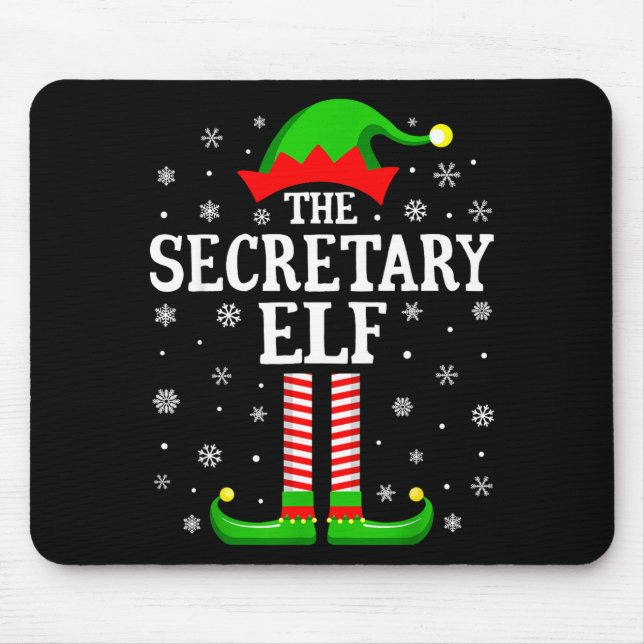 Secretary Elf Funny Christmas Family Matching  Musmatta (Framsidan)