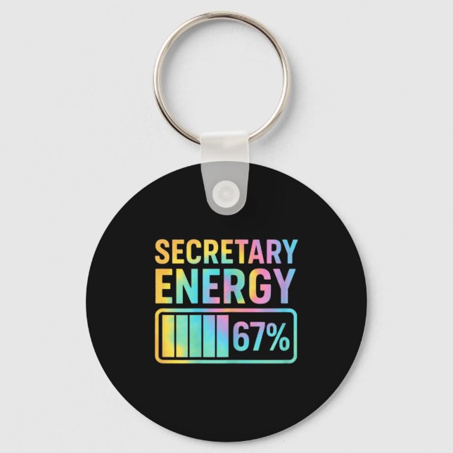 Secretary Energy 67 Percent Secretary Retro Vibes  Nyckelring (Framsida)
