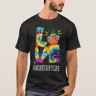 Secretary Kärlek Pineapple Summer of Duty Tie Dye T Shirt