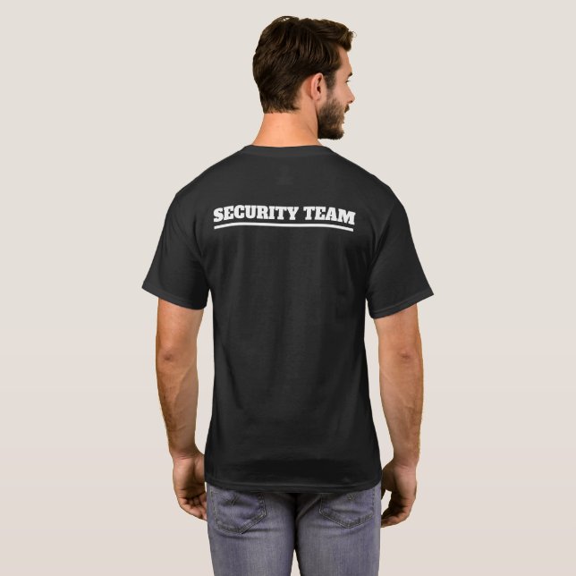 Security Black TShirt White Move-Logotyp T Shirt (Hel baksida)