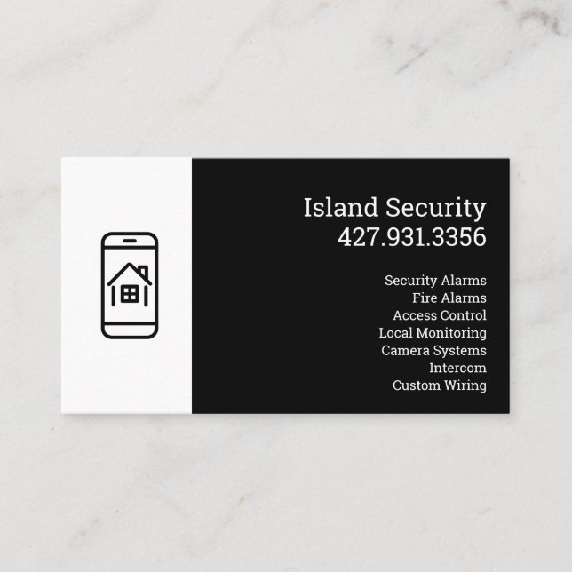 Security Company Business Card Visitkort (Framsida)