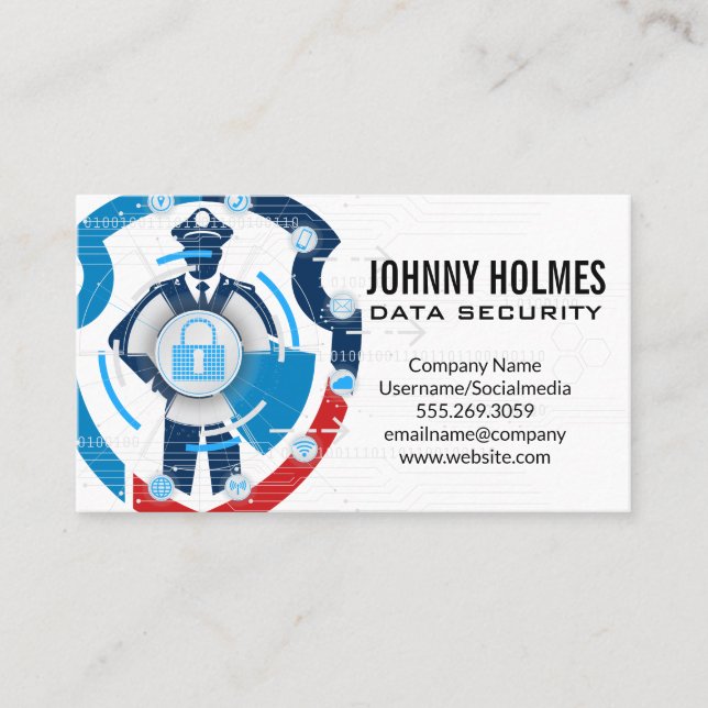 Security Guard | Cyber Technology Visitkort (Framsida)