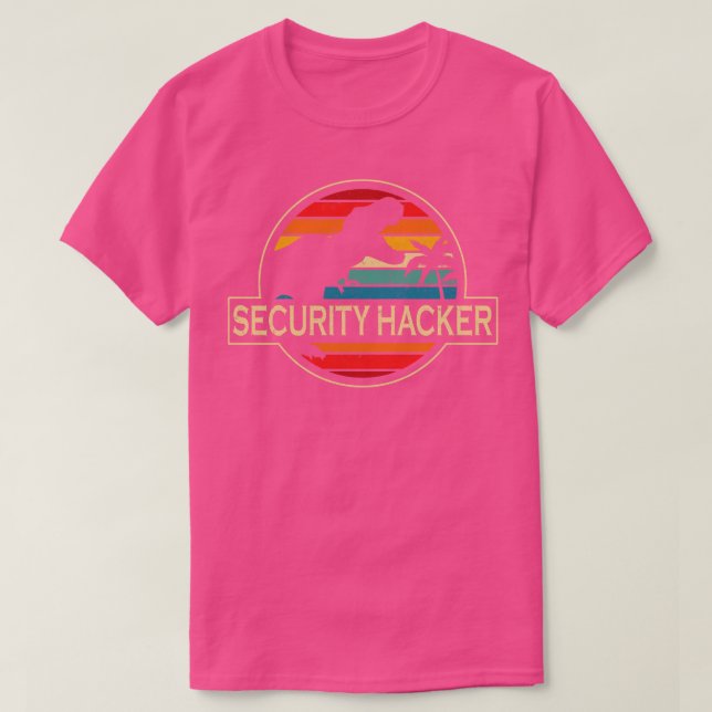 Security Hacker Dinosaur T Shirt (Design framsida)