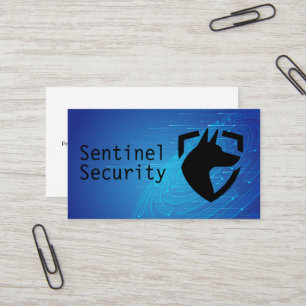 Security Hund Shield Teknikbakgrund Visitkort