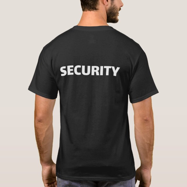 SECURITY - Minimal Streetwear Typography Design T Shirt (Baksida)