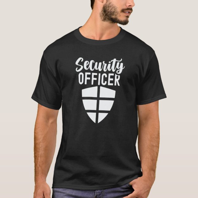 Security Officer Bodyguard Guard Job T Shirt (Framsida)