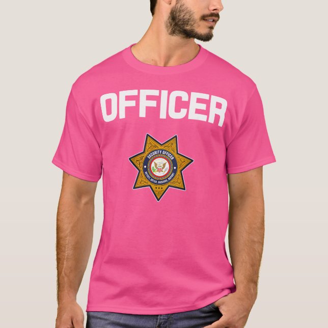 Security Officer Enforcement Badge Police Guards D T Shirt (Framsida)