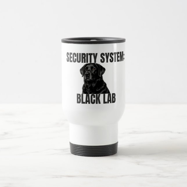 Security System Black Lab Travel Mug Resemugg (Center)