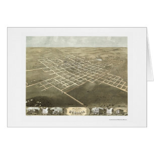 Sedalia panorama- karta för MO - 1869 Hälsningskort