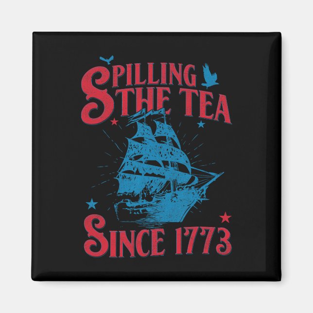 Sedan 1773 har Teache spruckit i juli Magnet (Framsidan)