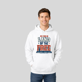 Sedan 1776 Land av de fria Patriotiska USA Mäns Hoodie