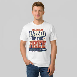 Sedan 1776 Land av de fria Patriotiska USA Mäns T Shirt