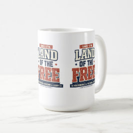 Sedan 1776 Land of The Free Patriotiska USA Kaffemugg
