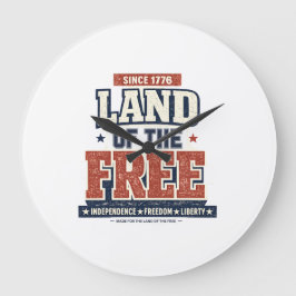 Sedan 1776 Land of the Free Patriotiska USA Väggur