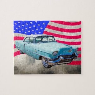 Sedan 1956 Deville Cadillac och amerikanska Pussel