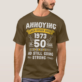 sedan 1973 50 år och Bröllop T Shirt