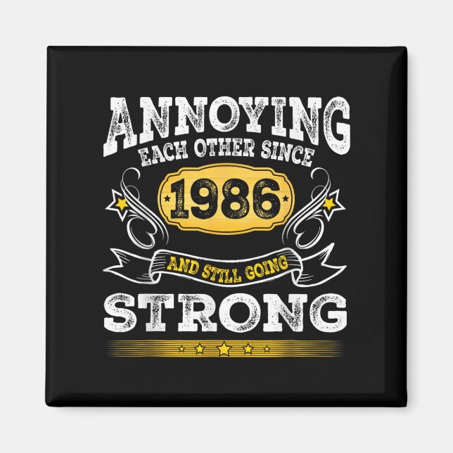 Sedan 1986, Bröllop-årsdagen Magnet (Framsidan)