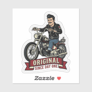 Sedan Dag Ett Biker Motorcykel Vinyl Klistermärken