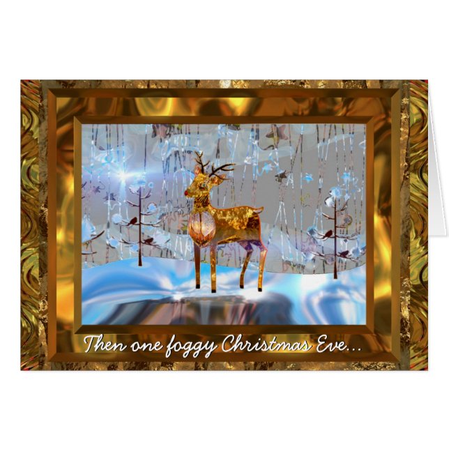 Sedan en fig jul Kväll Hälsningskort (Framsidan Horizontal)