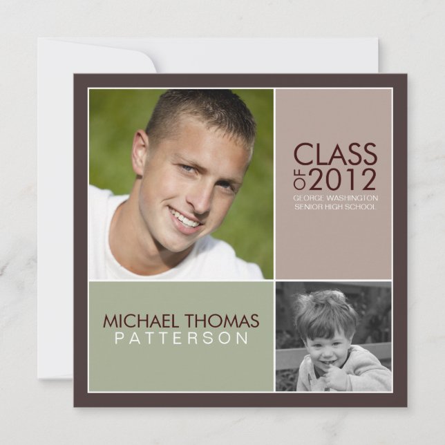 Sedan Modern inbjudan till blockStudentfest (Framsida)