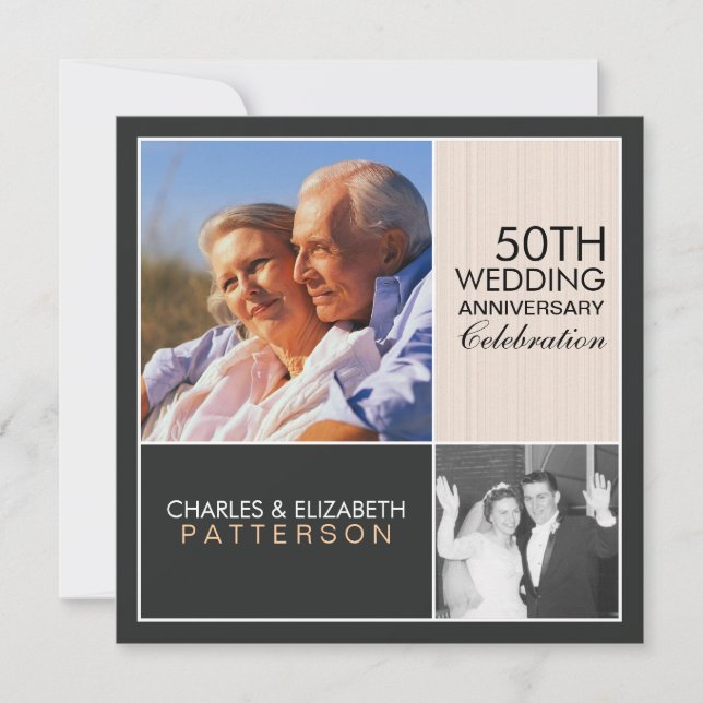 Sedan nu Modern Blockminnesinbjudan för fest Inbjudningar (Framsida)