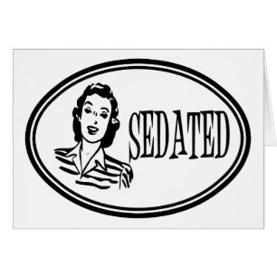 Sedated Retro hemmafru Hälsningskort