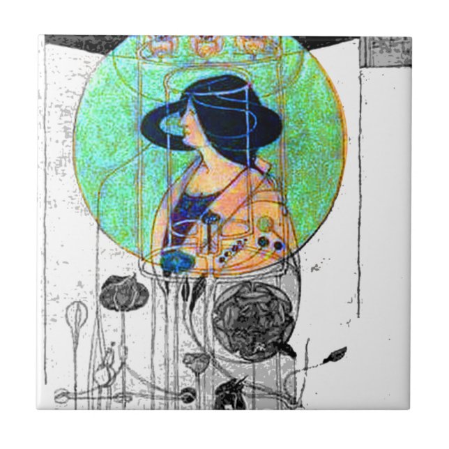 Sedd del - del som föreställs av Charles R. Kakelplatta (Framsidan)