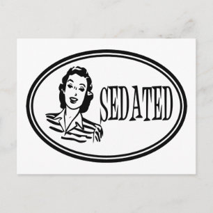 Seded Retro Housefru Vykort