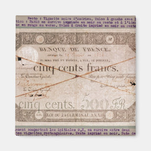 Sedel för 500 francs från det 24th Germinal Magnet