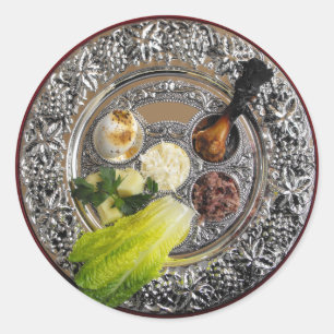Seder pläterar runt klistermärke