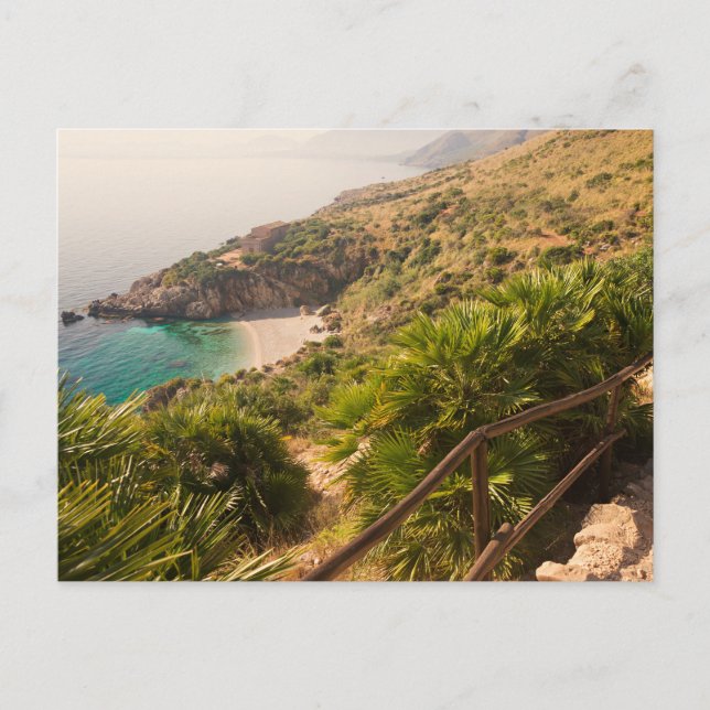 Sederad strand i Lo Zingaro, Sicilien Vykort (Framsida)