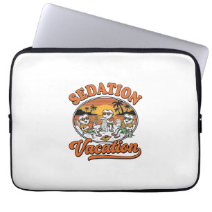 Sederande Semester Retro Tandläkarhumor T-Shirt De Laptop Fodral