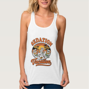 Sederande Semester Retro Tandläkarhumor T-Shirt De Linne Med Racerback