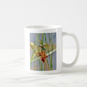 Sedge-gräs och Dragonfly Kaffemugg