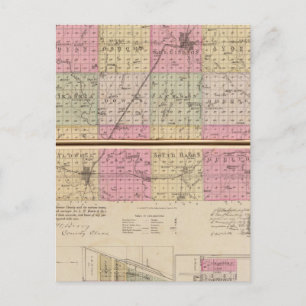 Sedgwick County, Conway and Belle Plaine, Kansas Vykort