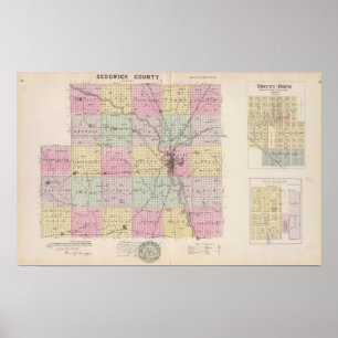 Sedgwick County monteringshopp och Derby, Kansas Poster