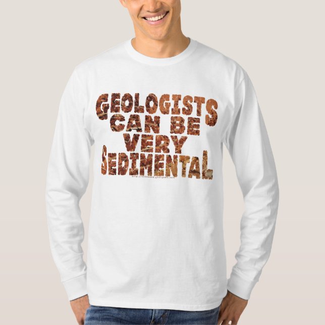 "Sedimental" geologer T-shirt (Framsida)