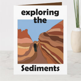 Sedimentär Bergsutforskande Av Sedimenten Vandrare Kort
